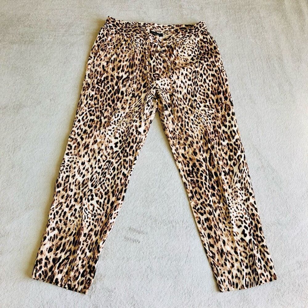 Banana Republic Leopard Print Pull On Casual Ankle Pants